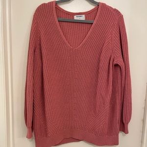 Old Navy Dusty Rose Color V-Neck Sweater
